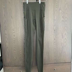 VERY LAST BRAND NEW W/O TAGS Lululemon Fast and Free Tight Dark Olive Size 4 31”